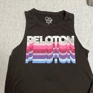 Peloton brown tank top